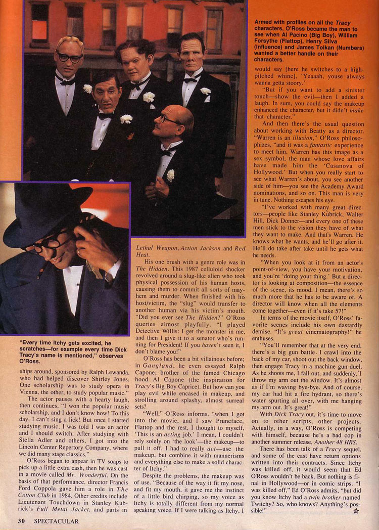 Dick Tracy: Starlog 3 of 3 - Actor Ed O'Ross